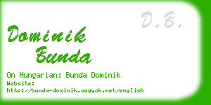 dominik bunda business card